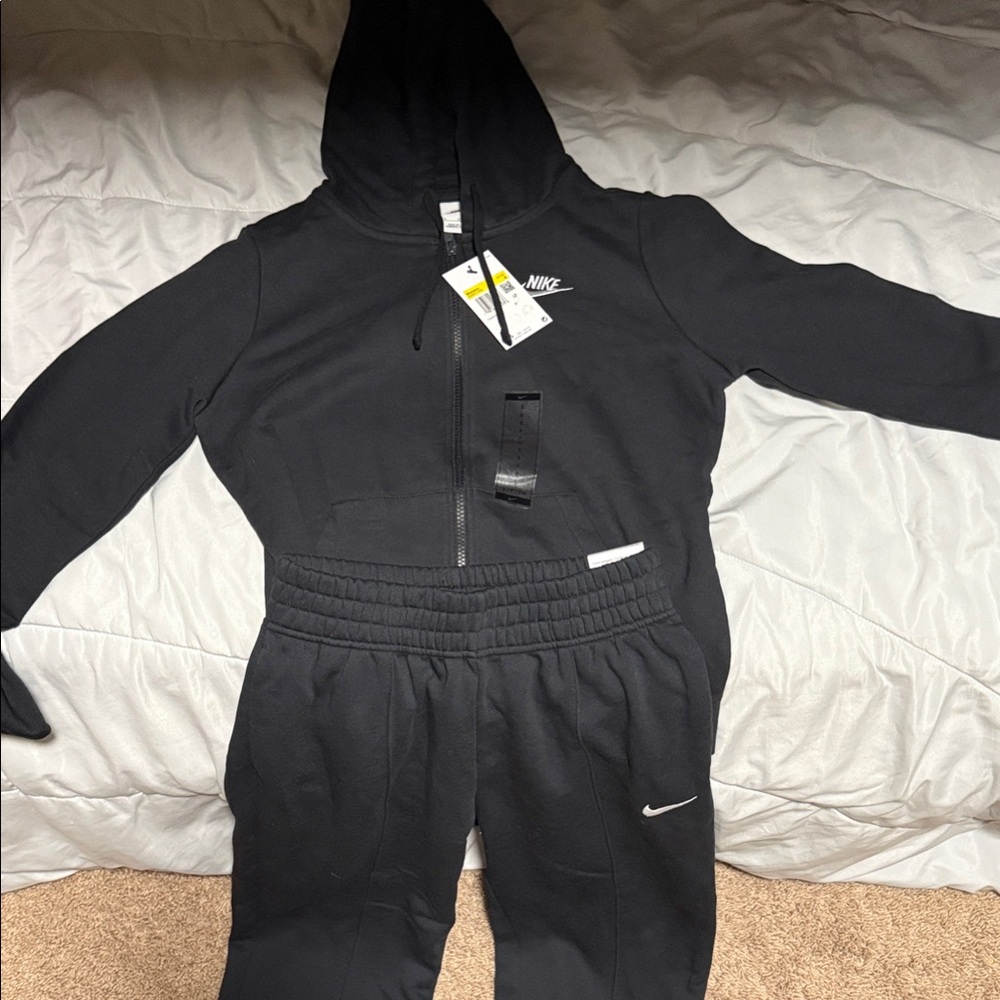 Nike Black Hoodie Tracksuit
